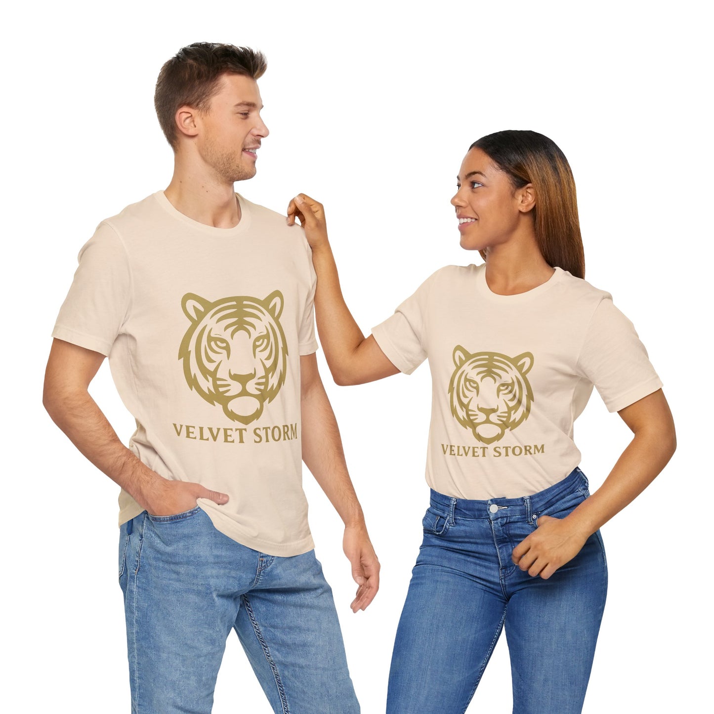 Stylish Tiger Print Tee, Unisex Jersey T-Shirt, Relaxed Fit Top, Gift for Wildlife Lovers, Casual Wear