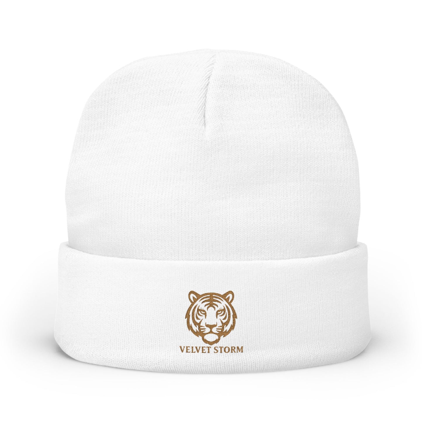 Embroidered Tiger Knit Beanie - Cozy Winter Hat, Gift for Animal Lovers, Stylish Beanie for Every Occasion, Winter Fashion