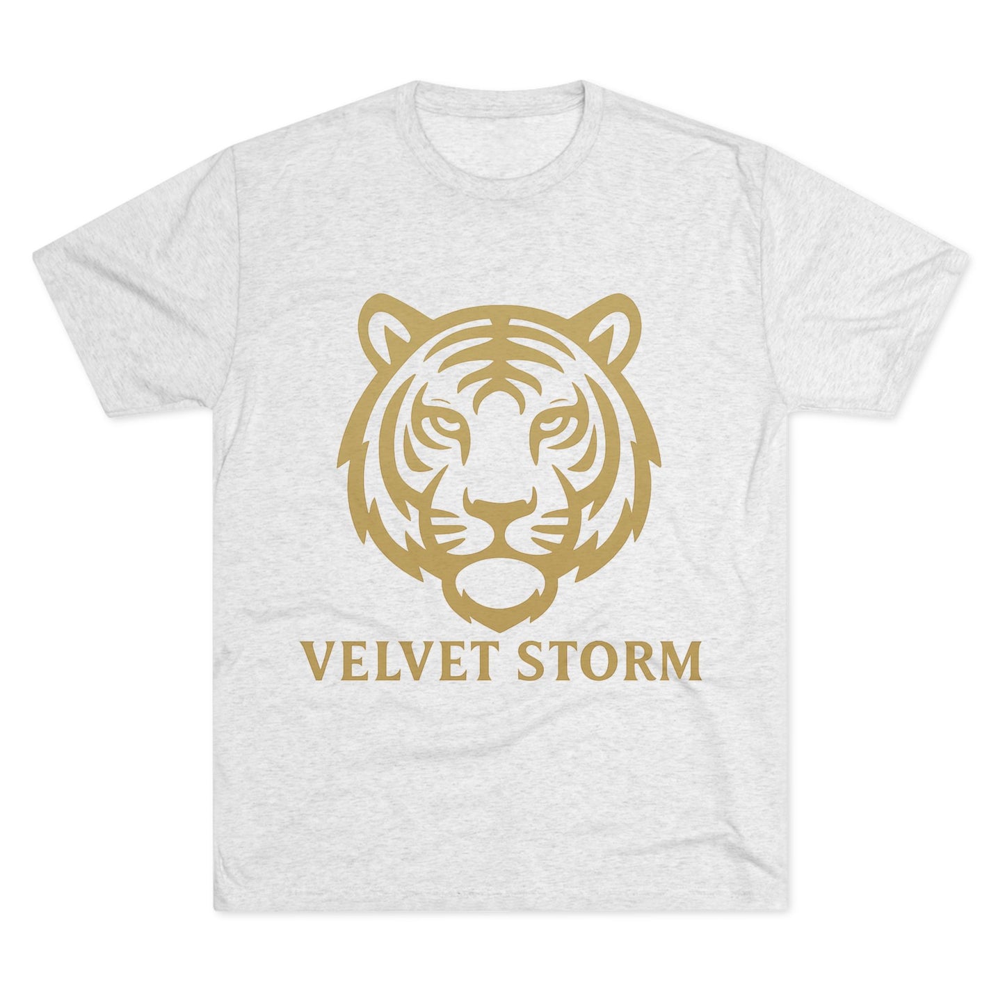 Stylish Tiger Graphic Tee, Unisex Tri-Blend Crew T-Shirt, Animal Lover Gift, Casual Wear, Trendy Apparel, Velvet Storm