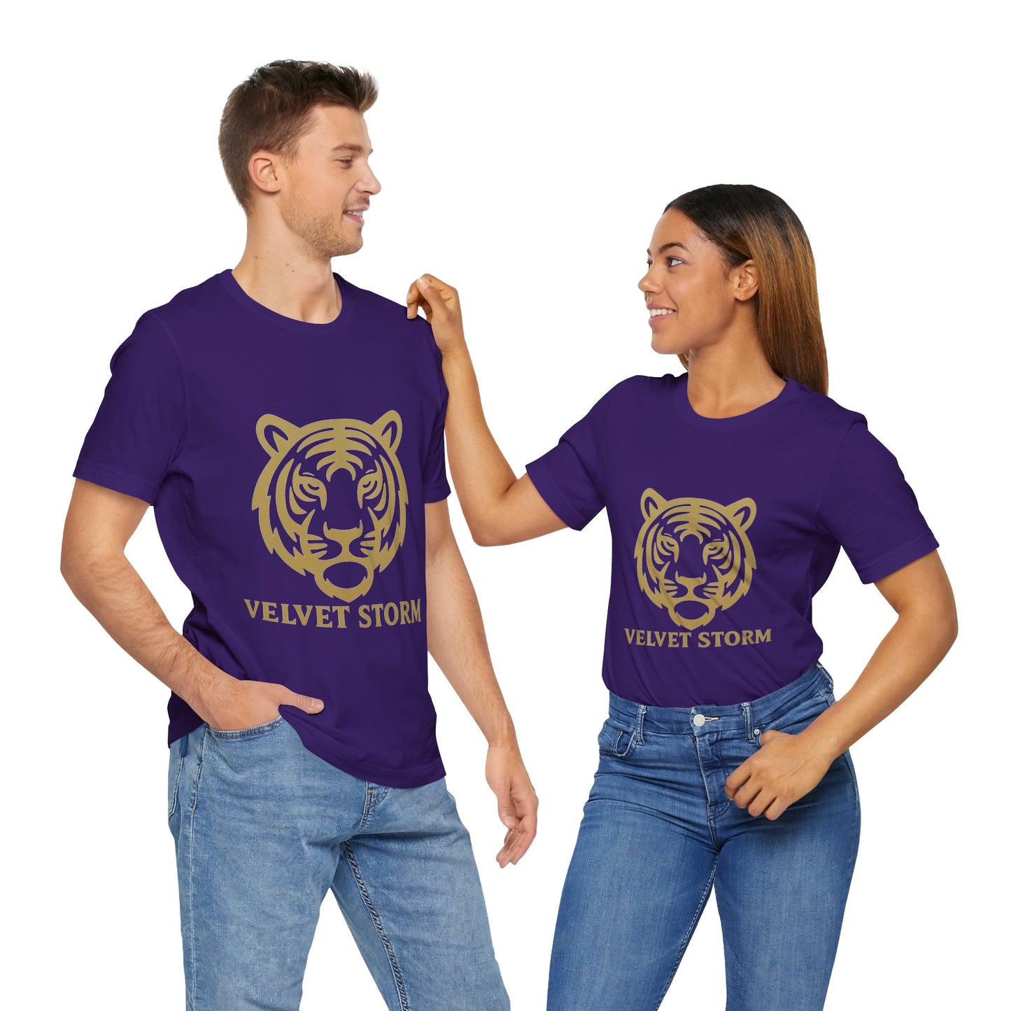 Stylish Tiger Print Tee, Unisex Jersey T-Shirt, Relaxed Fit Top, Gift for Wildlife Lovers, Casual Wear