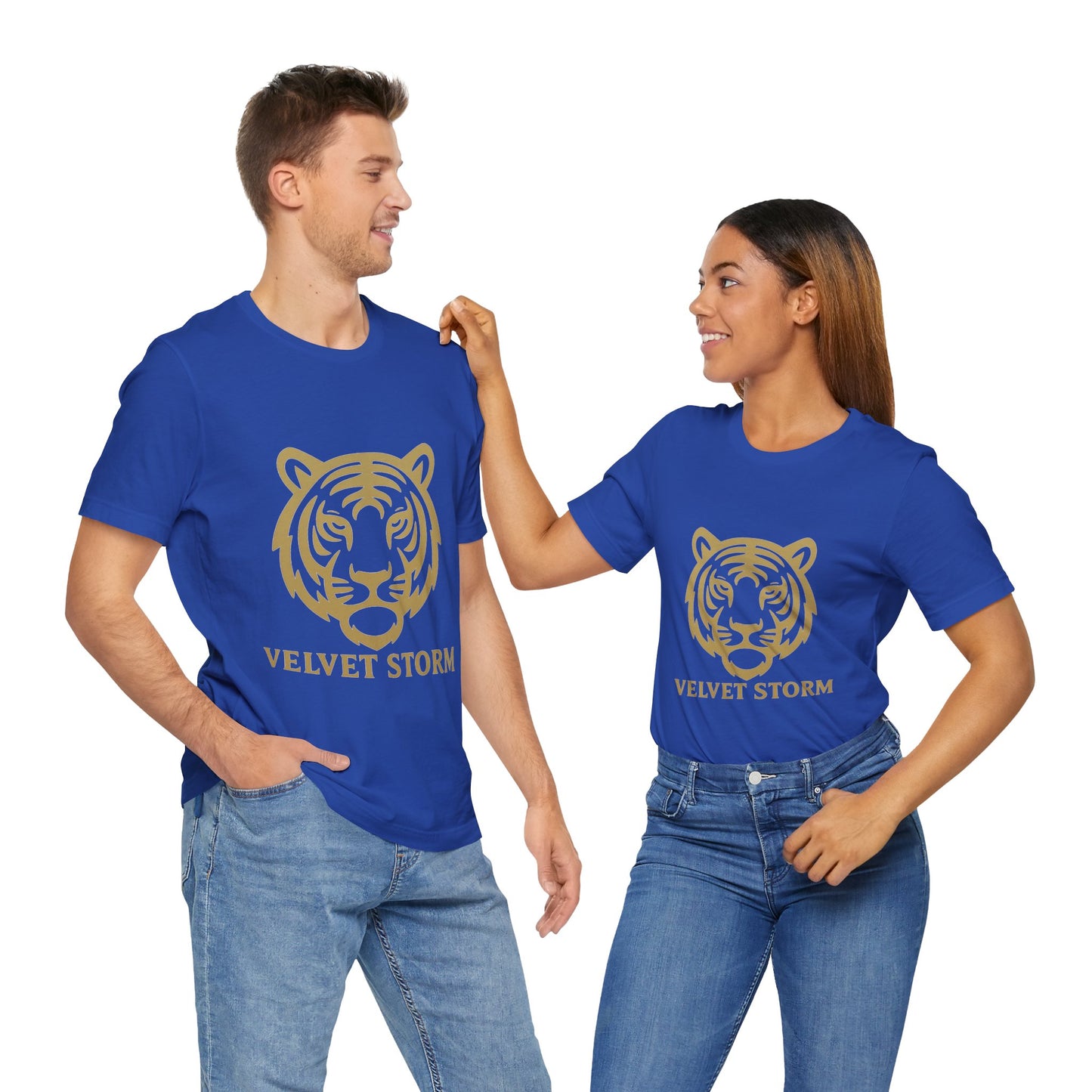 Stylish Tiger Print Tee, Unisex Jersey T-Shirt, Relaxed Fit Top, Gift for Wildlife Lovers, Casual Wear