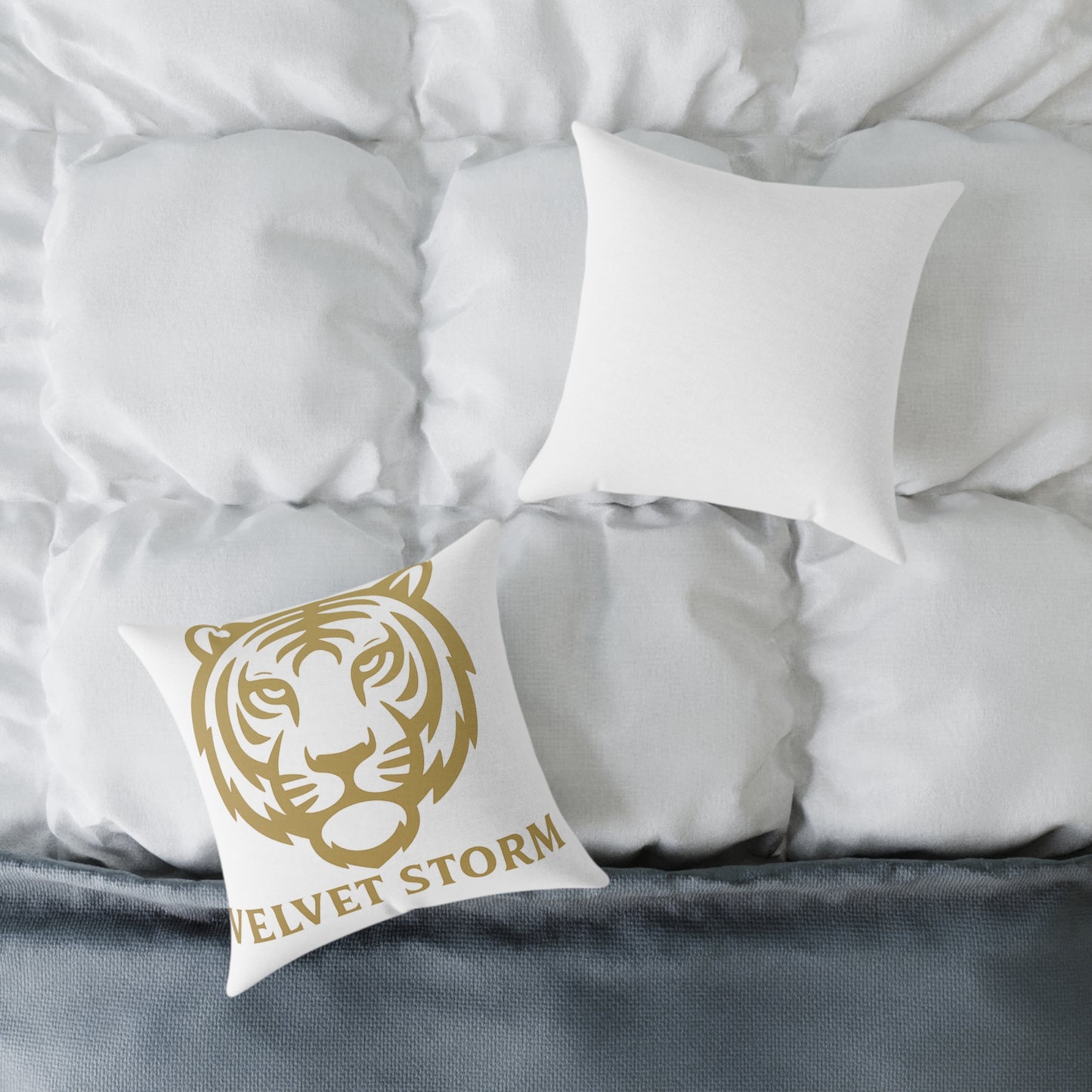 Bold Tiger Print Poly Canvas Pillow, Decorative Throw Pillow, Living Room Accent, Gift for Animal Lovers, Modern Home Decor