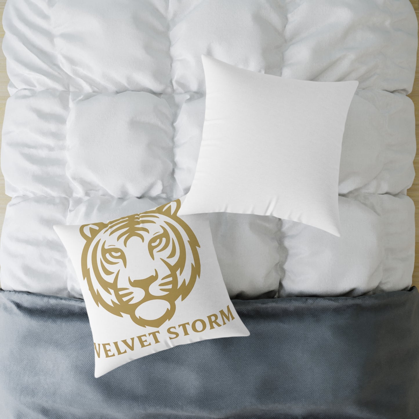 Bold Tiger Print Poly Canvas Pillow, Decorative Throw Pillow, Living Room Accent, Gift for Animal Lovers, Modern Home Decor