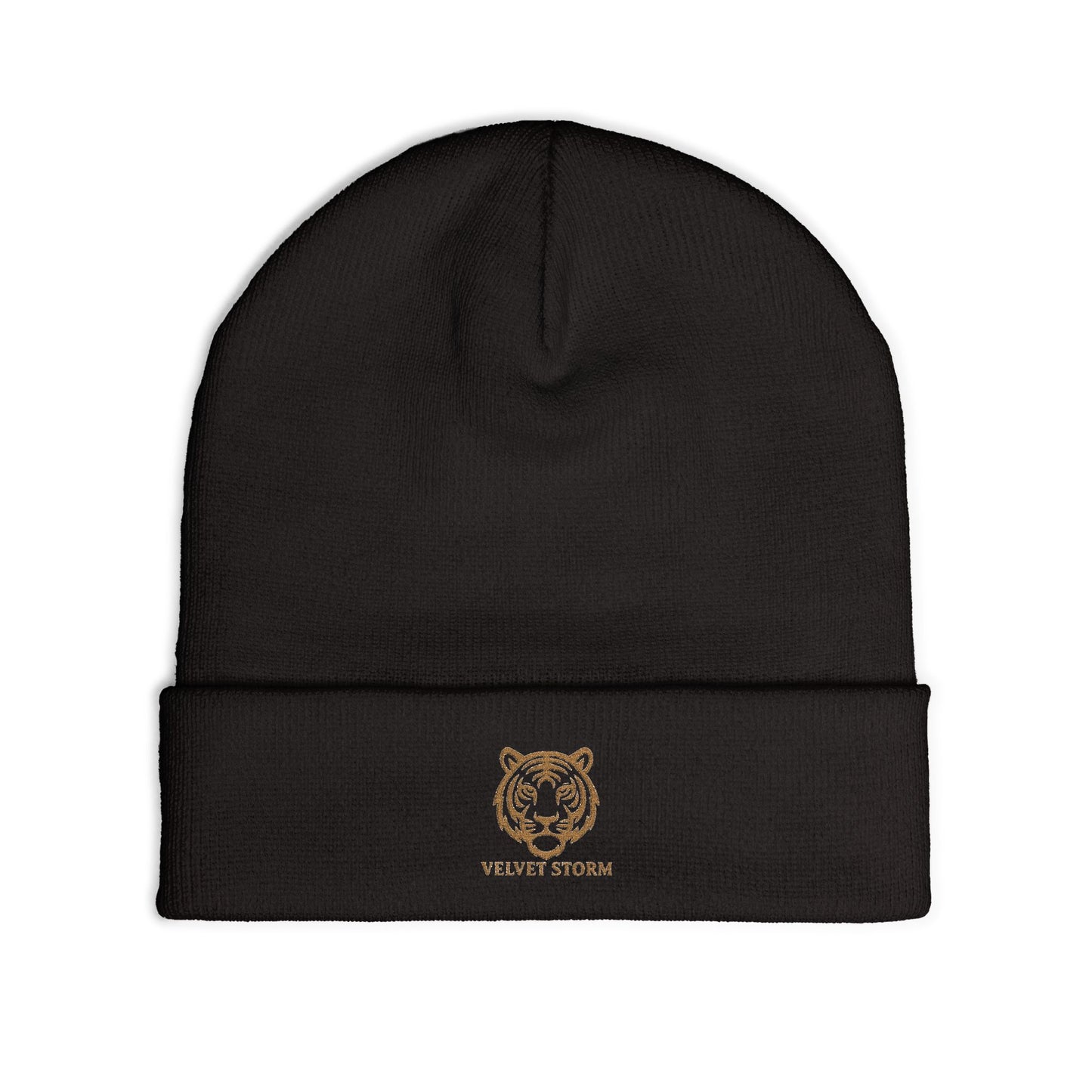 Embroidered Tiger Knit Beanie - Cozy Winter Hat, Gift for Animal Lovers, Stylish Beanie for Every Occasion, Winter Fashion
