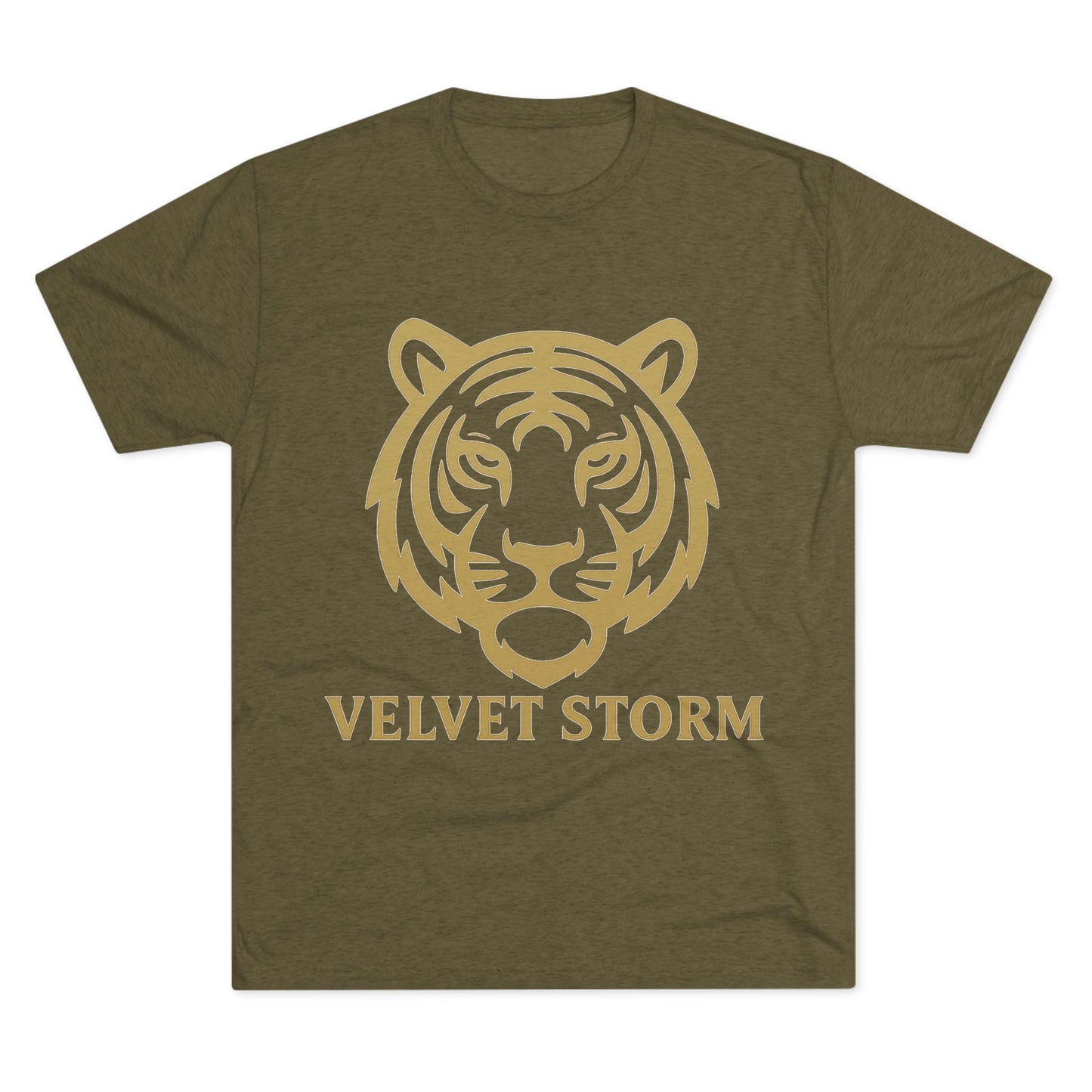 Stylish Tiger Graphic Tee, Unisex Tri-Blend Crew T-Shirt, Animal Lover Gift, Casual Wear, Trendy Apparel, Velvet Storm