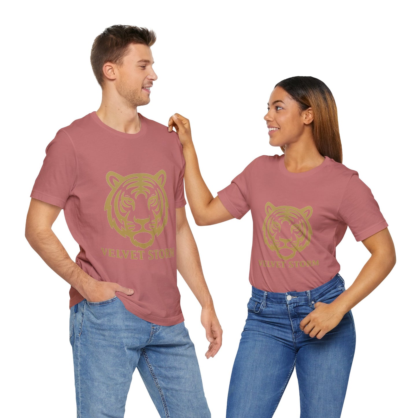 Stylish Tiger Print Tee, Unisex Jersey T-Shirt, Relaxed Fit Top, Gift for Wildlife Lovers, Casual Wear