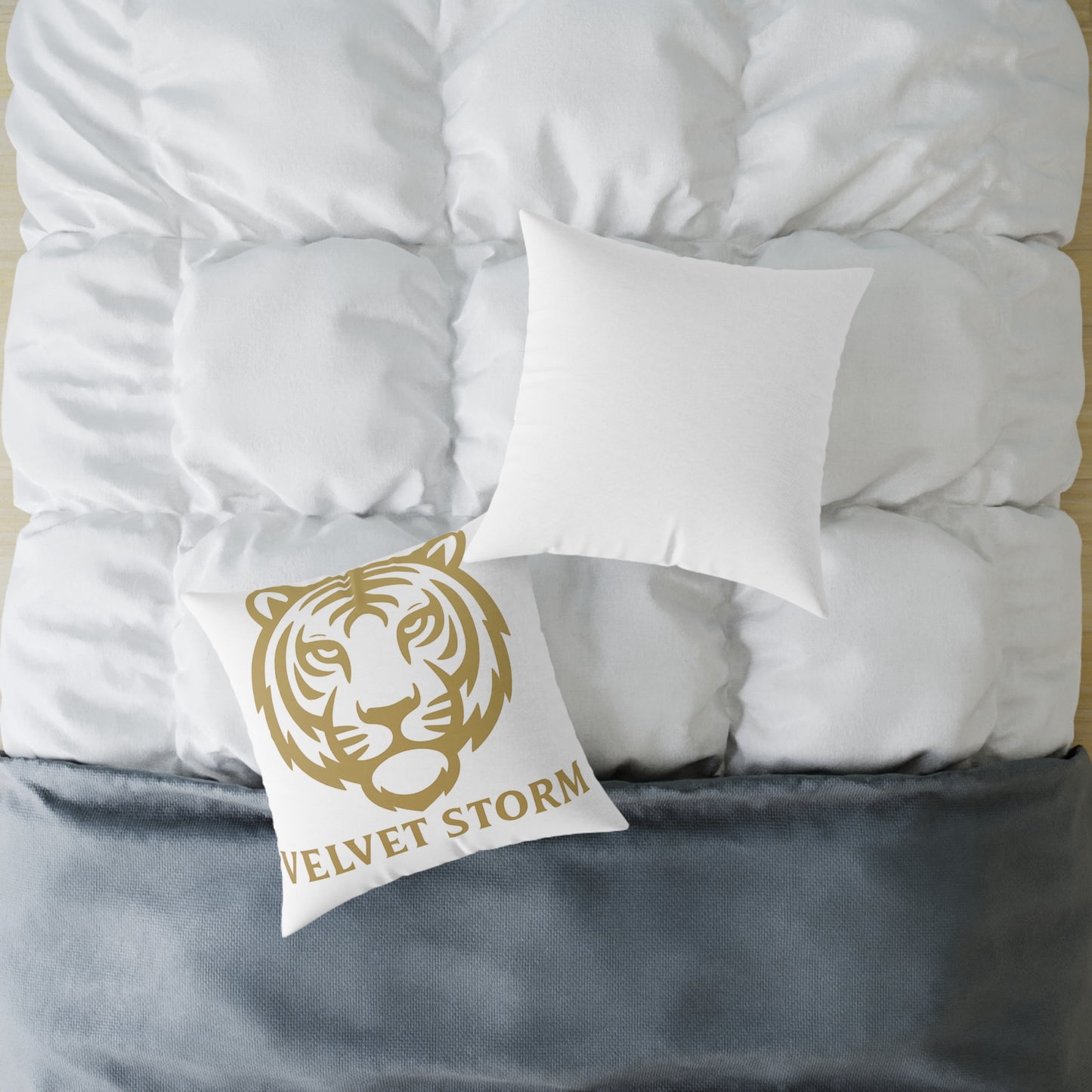 Bold Tiger Print Poly Canvas Pillow, Decorative Throw Pillow, Living Room Accent, Gift for Animal Lovers, Modern Home Decor