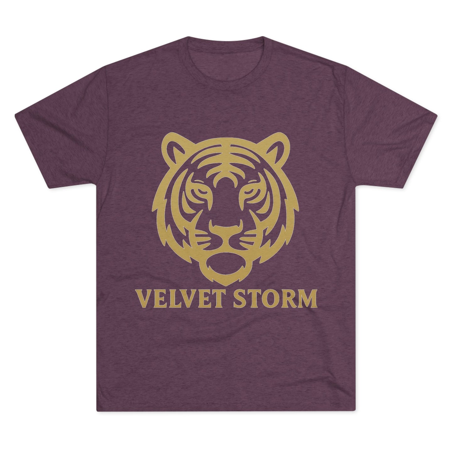 Stylish Tiger Graphic Tee, Unisex Tri-Blend Crew T-Shirt, Animal Lover Gift, Casual Wear, Trendy Apparel, Velvet Storm