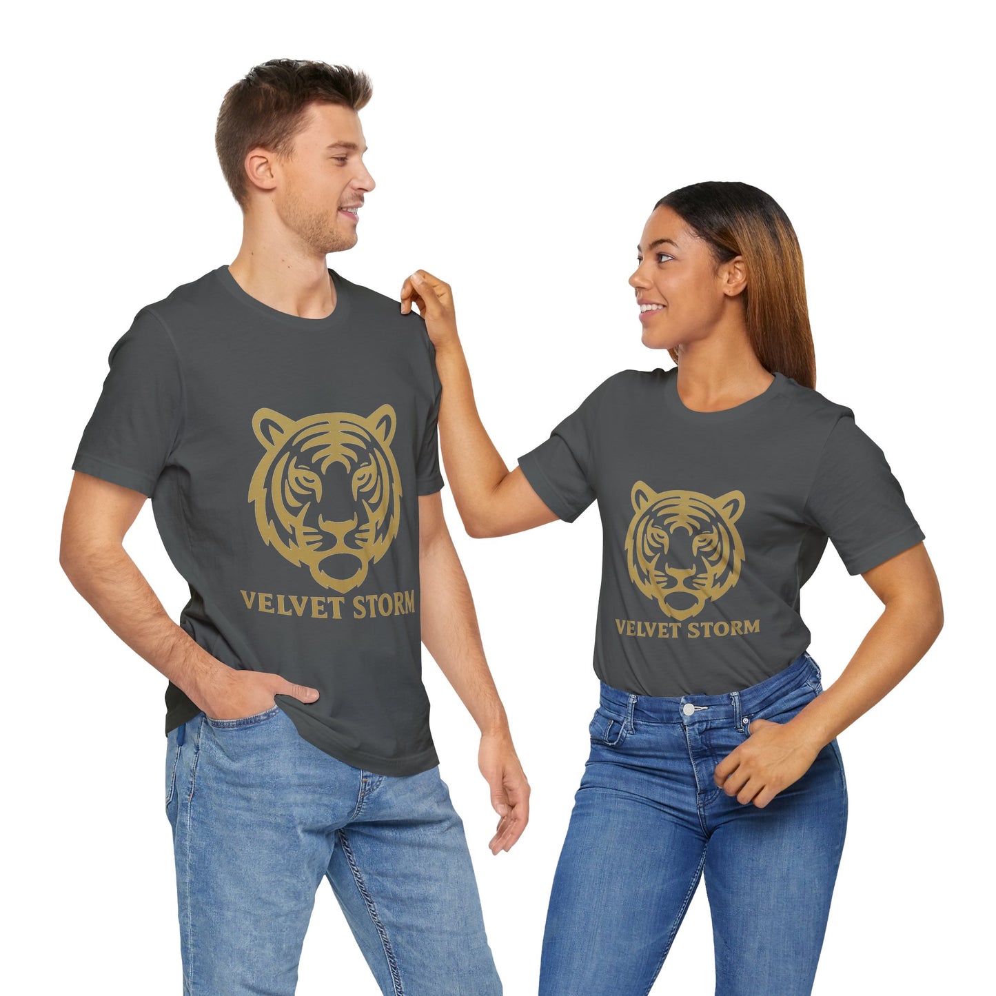 Stylish Tiger Print Tee, Unisex Jersey T-Shirt, Relaxed Fit Top, Gift for Wildlife Lovers, Casual Wear