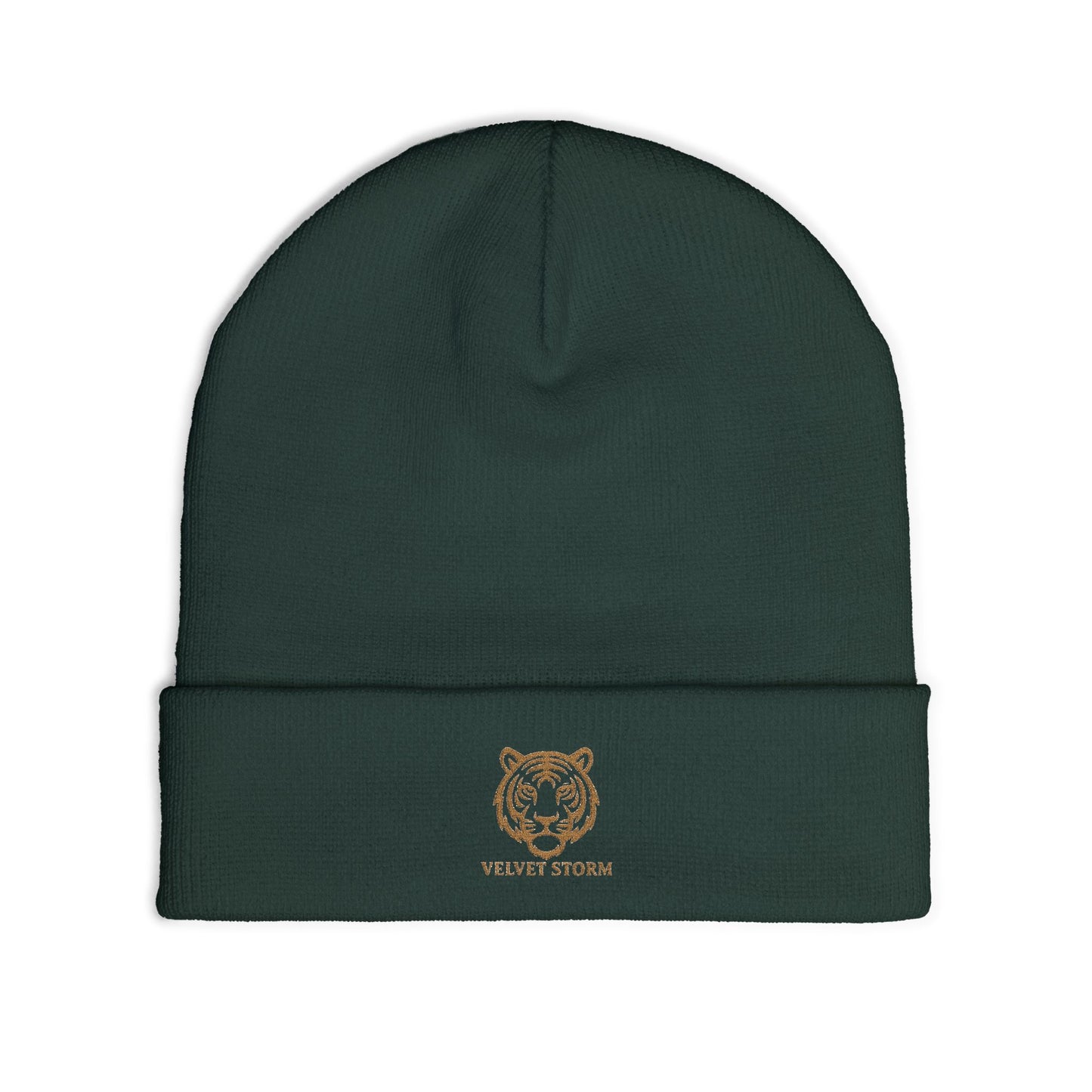 Embroidered Tiger Knit Beanie - Cozy Winter Hat, Gift for Animal Lovers, Stylish Beanie for Every Occasion, Winter Fashion