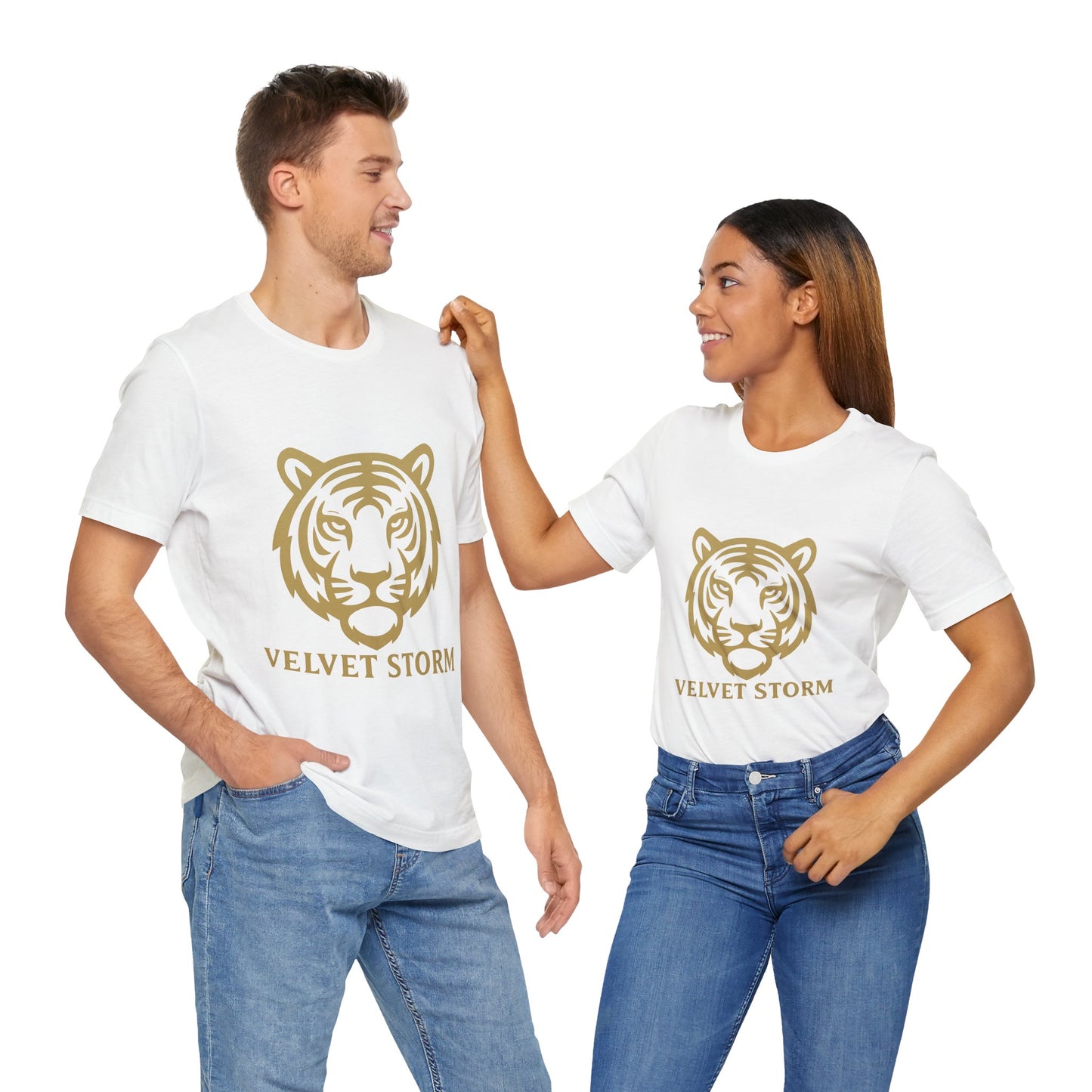 Stylish Tiger Print Tee, Unisex Jersey T-Shirt, Relaxed Fit Top, Gift for Wildlife Lovers, Casual Wear