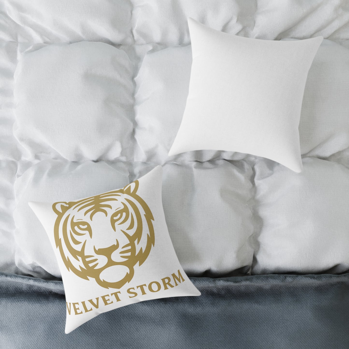 Bold Tiger Print Poly Canvas Pillow, Decorative Throw Pillow, Living Room Accent, Gift for Animal Lovers, Modern Home Decor