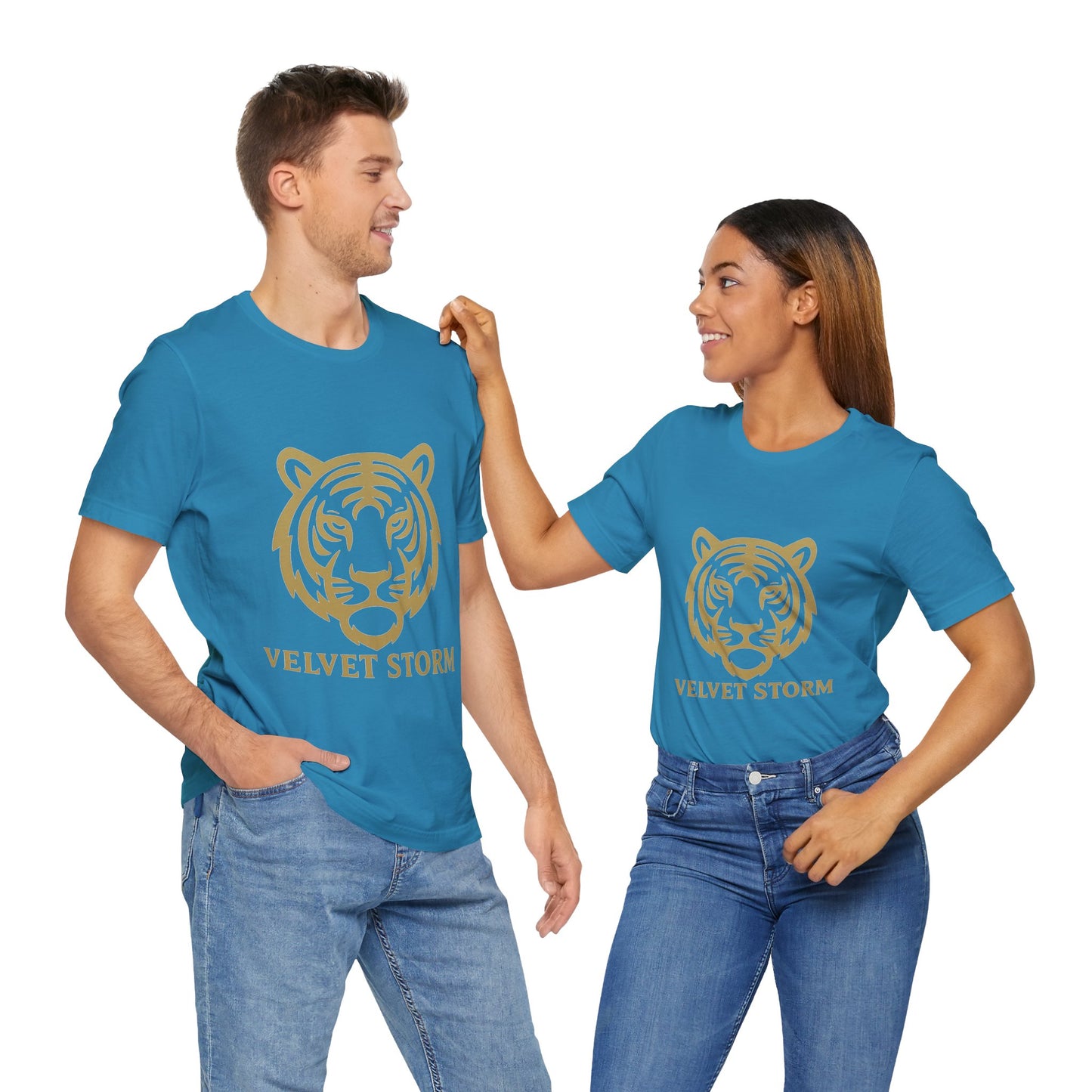 Stylish Tiger Print Tee, Unisex Jersey T-Shirt, Relaxed Fit Top, Gift for Wildlife Lovers, Casual Wear