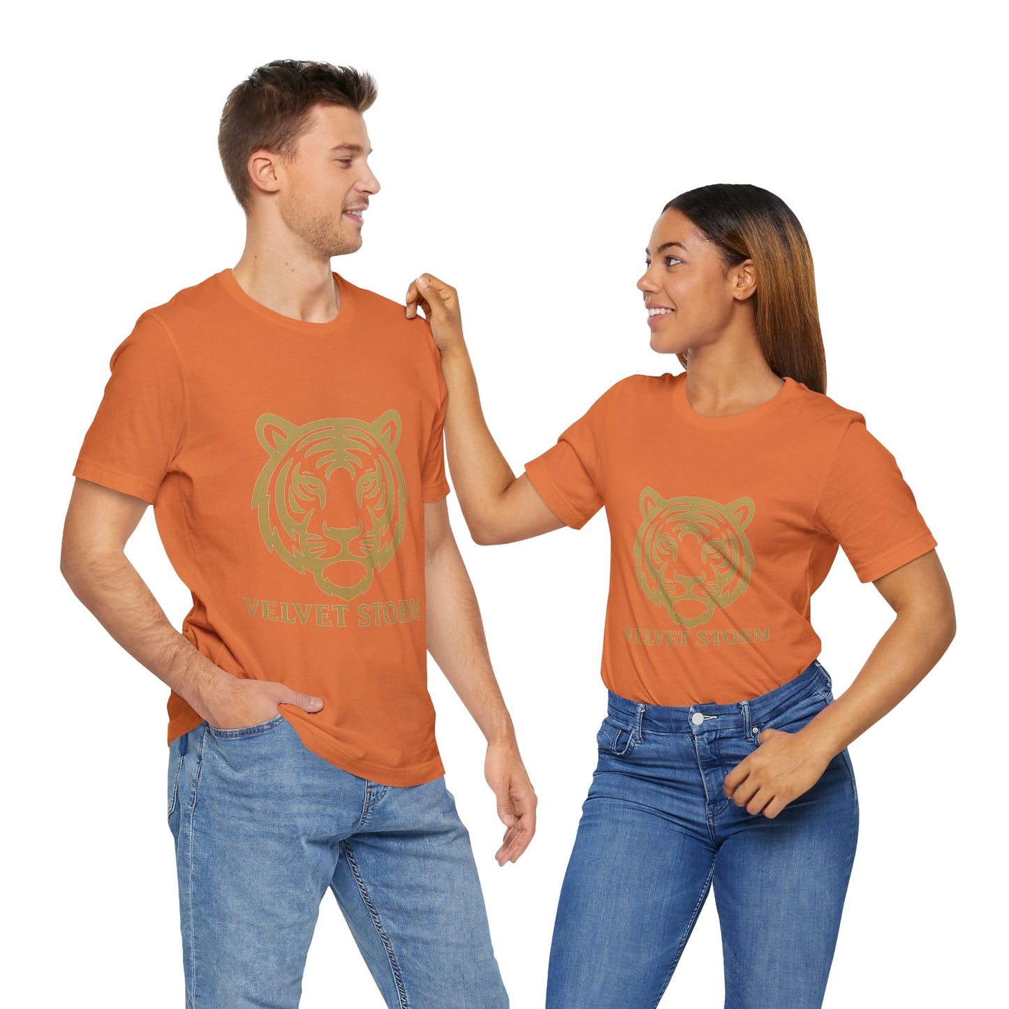 Stylish Tiger Print Tee, Unisex Jersey T-Shirt, Relaxed Fit Top, Gift for Wildlife Lovers, Casual Wear