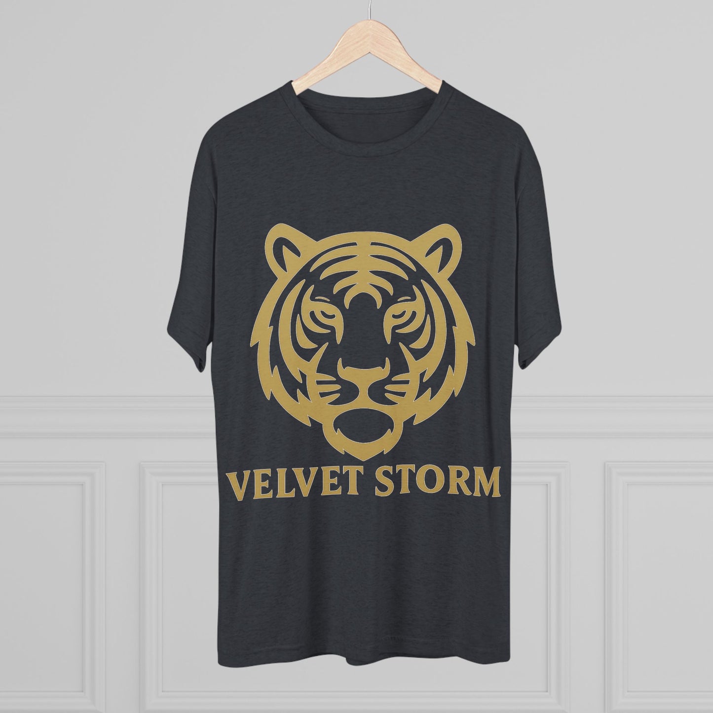 Stylish Tiger Graphic Tee, Unisex Tri-Blend Crew T-Shirt, Animal Lover Gift, Casual Wear, Trendy Apparel, Velvet Storm