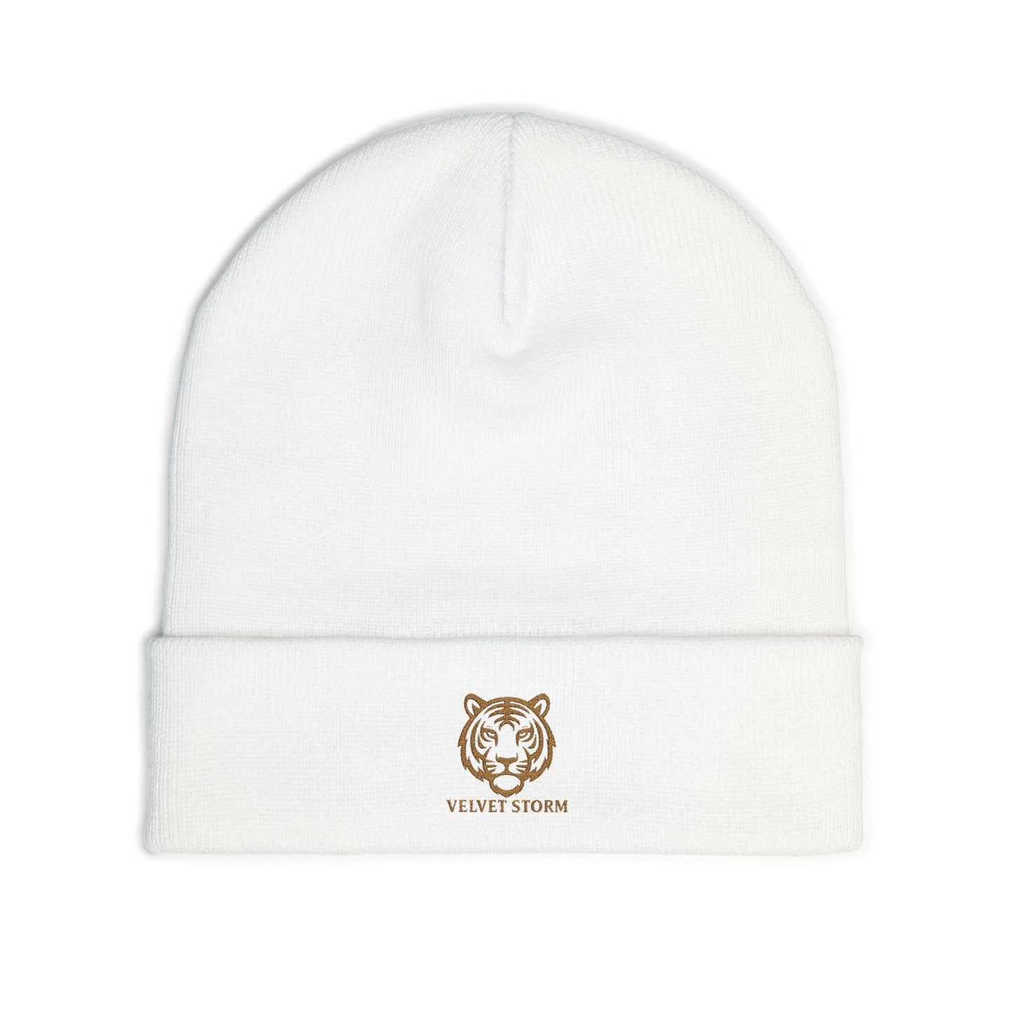 Embroidered Tiger Knit Beanie - Cozy Winter Hat, Gift for Animal Lovers, Stylish Beanie for Every Occasion, Winter Fashion