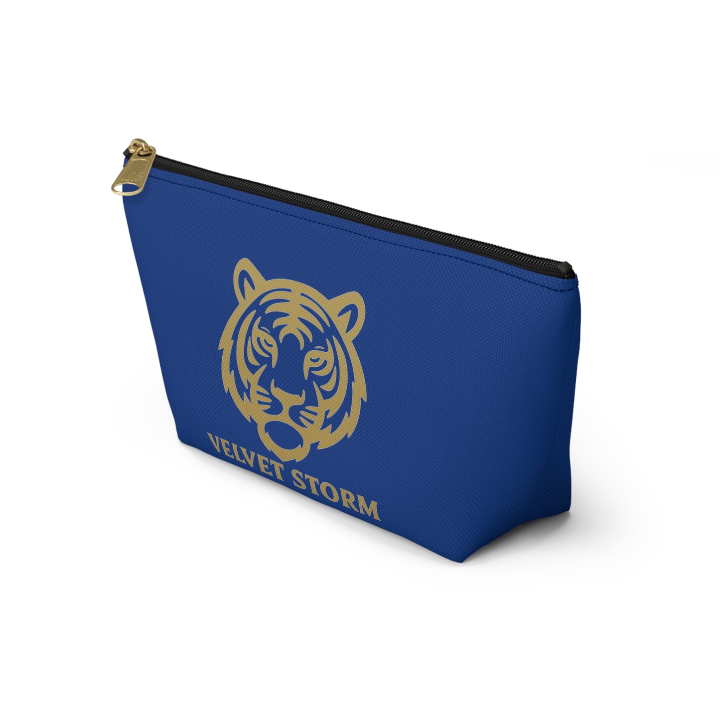 Velvet Storm Tiger Accessory Pouch - Stylish Makeup Bag, Travel Organizer, Gift for Her, Wild Animal Design, Cute Storage Solution