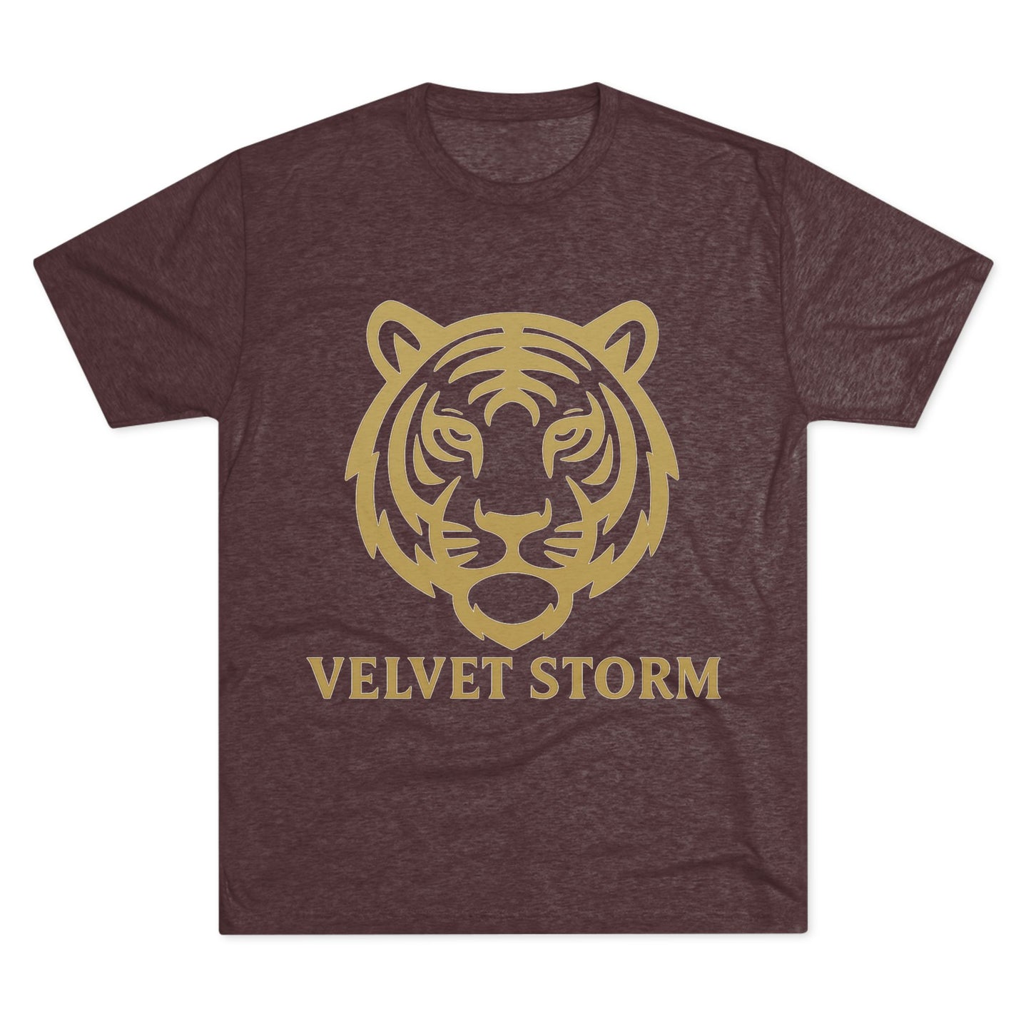 Stylish Tiger Graphic Tee, Unisex Tri-Blend Crew T-Shirt, Animal Lover Gift, Casual Wear, Trendy Apparel, Velvet Storm