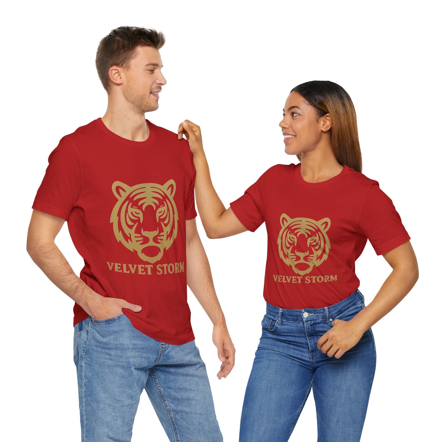 Stylish Tiger Print Tee, Unisex Jersey T-Shirt, Relaxed Fit Top, Gift for Wildlife Lovers, Casual Wear