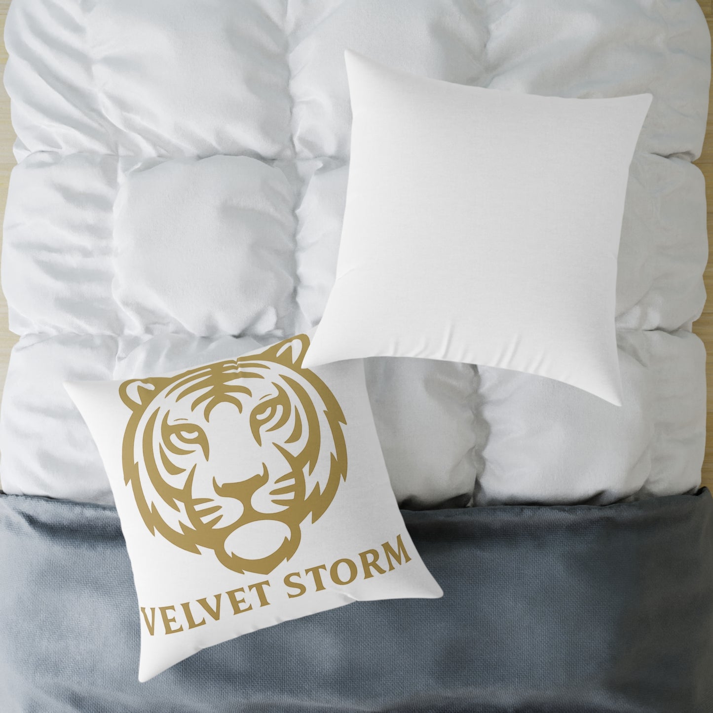 Bold Tiger Print Poly Canvas Pillow, Decorative Throw Pillow, Living Room Accent, Gift for Animal Lovers, Modern Home Decor