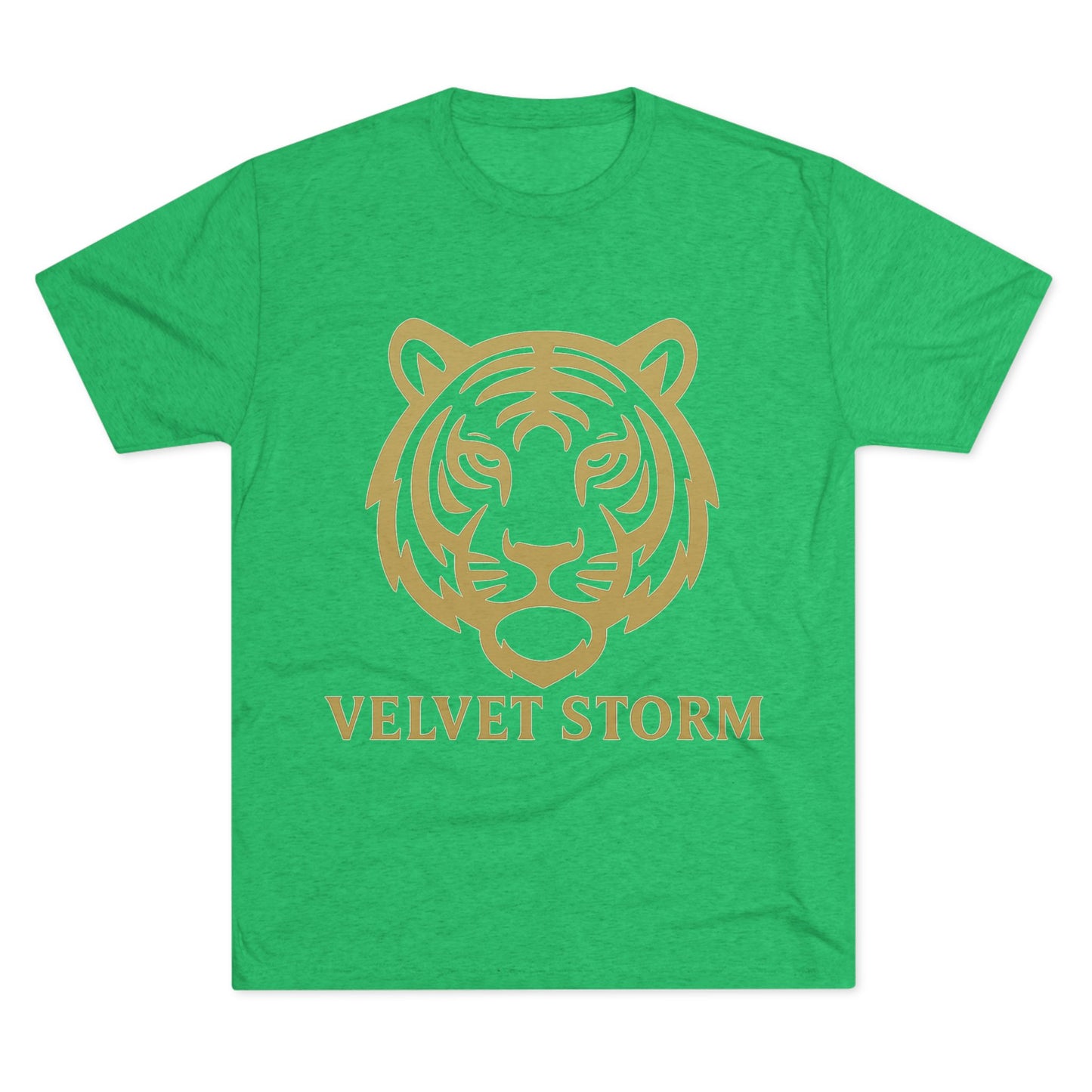 Stylish Tiger Graphic Tee, Unisex Tri-Blend Crew T-Shirt, Animal Lover Gift, Casual Wear, Trendy Apparel, Velvet Storm