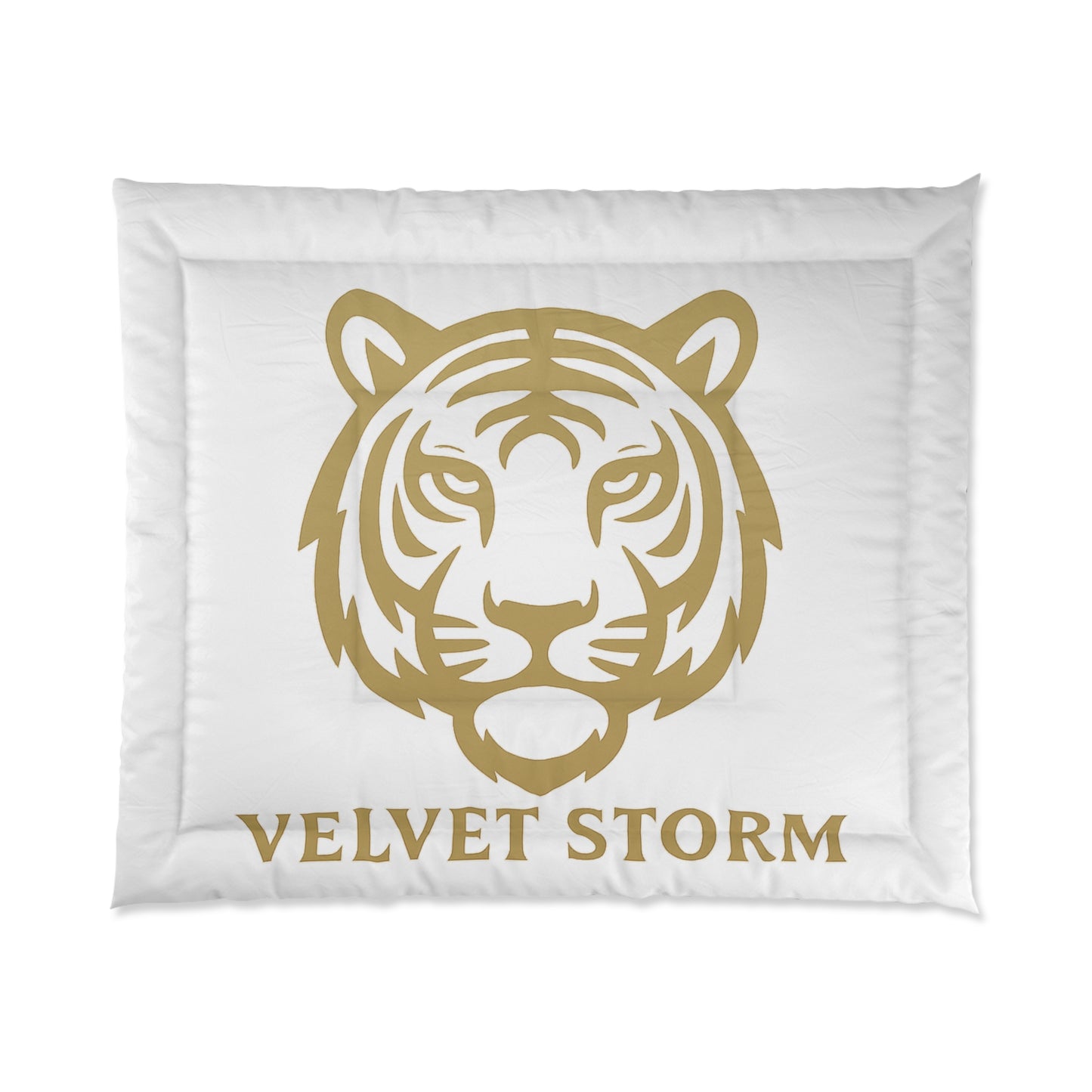 Luxurious Velvet Storm Comforter - Tiger Design, Cozy Bedding Set, Bedroom Decor, Elegant Home Accents, Perfect for Gifts