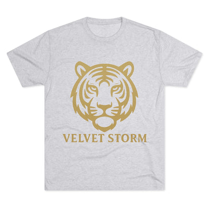 Stylish Tiger Graphic Tee, Unisex Tri-Blend Crew T-Shirt, Animal Lover Gift, Casual Wear, Trendy Apparel, Velvet Storm