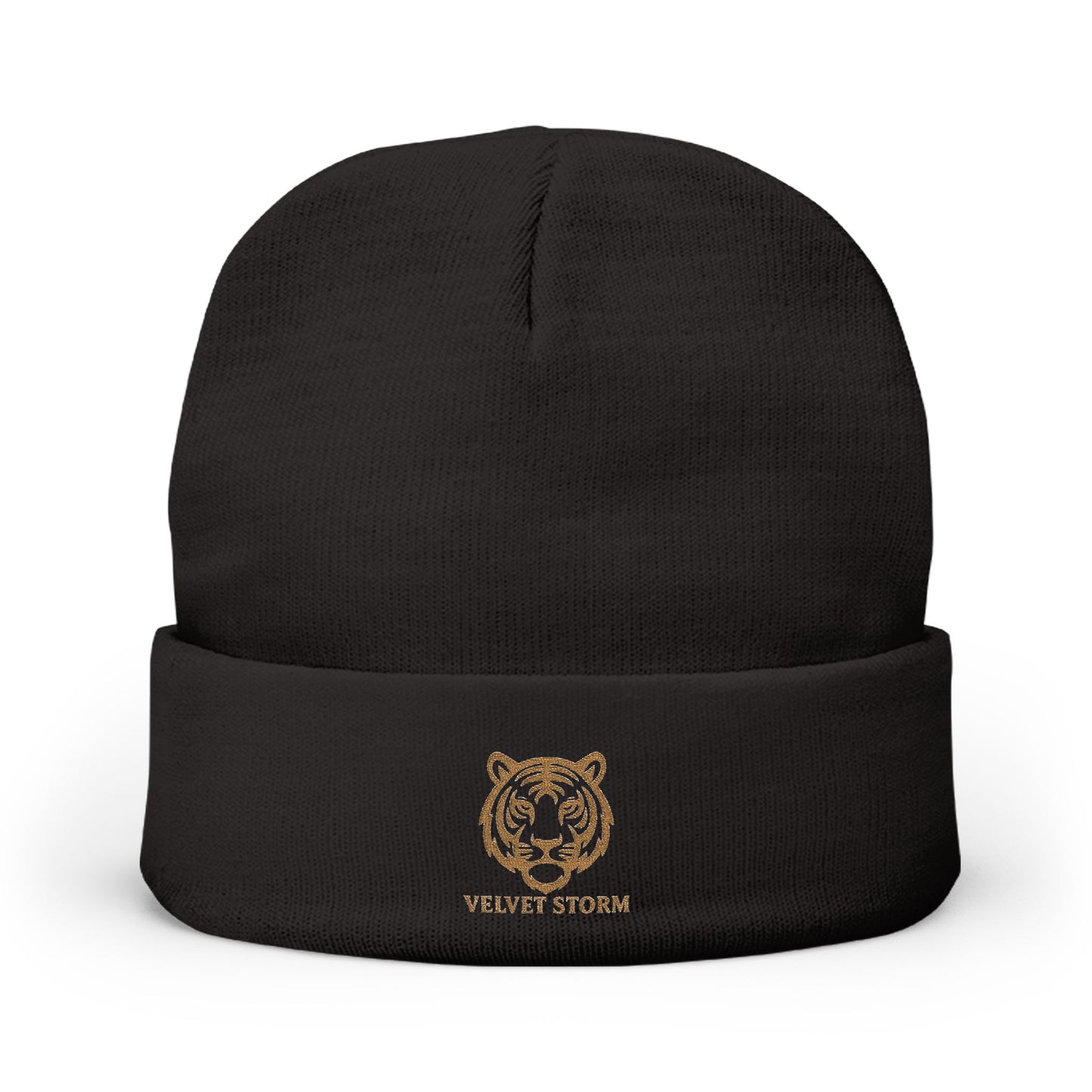 Embroidered Tiger Knit Beanie - Cozy Winter Hat, Gift for Animal Lovers, Stylish Beanie for Every Occasion, Winter Fashion