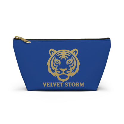 Velvet Storm Tiger Accessory Pouch - Stylish Makeup Bag, Travel Organizer, Gift for Her, Wild Animal Design, Cute Storage Solution