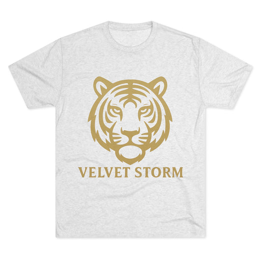 Stylish Tiger Graphic Tee, Unisex Tri-Blend Crew T-Shirt, Animal Lover Gift, Casual Wear, Trendy Apparel, Velvet Storm