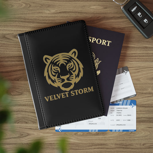 Stylish Passport Cover with Velvet Storm Tiger Design, Travel Accessory, Adventure Gift, Unique Travel Holder, Tiger Lover Gift