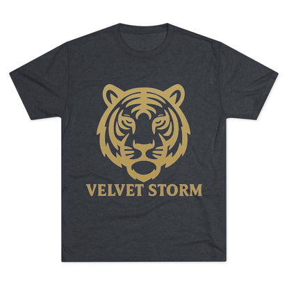 Stylish Tiger Graphic Tee, Unisex Tri-Blend Crew T-Shirt, Animal Lover Gift, Casual Wear, Trendy Apparel, Velvet Storm