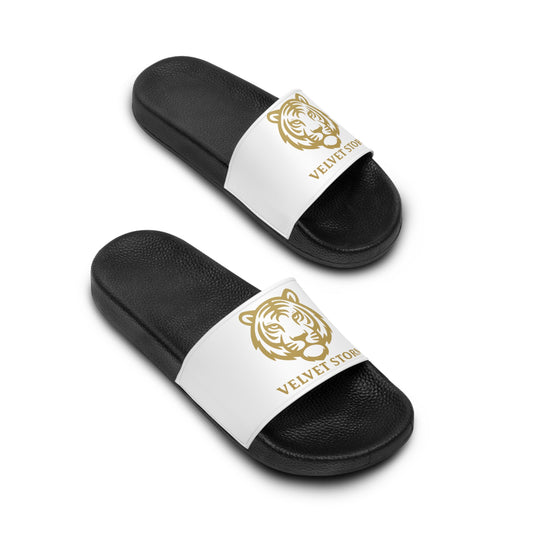 Men's Slide Sandals with Tiger Design, Comfortable Summer Footwear, Perfect for Beach, Casual Wear, Gifts for Him