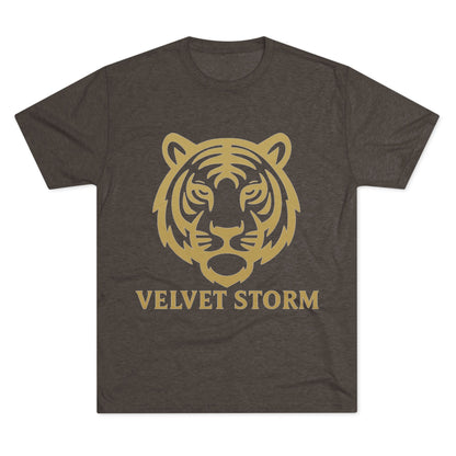Stylish Tiger Graphic Tee, Unisex Tri-Blend Crew T-Shirt, Animal Lover Gift, Casual Wear, Trendy Apparel, Velvet Storm