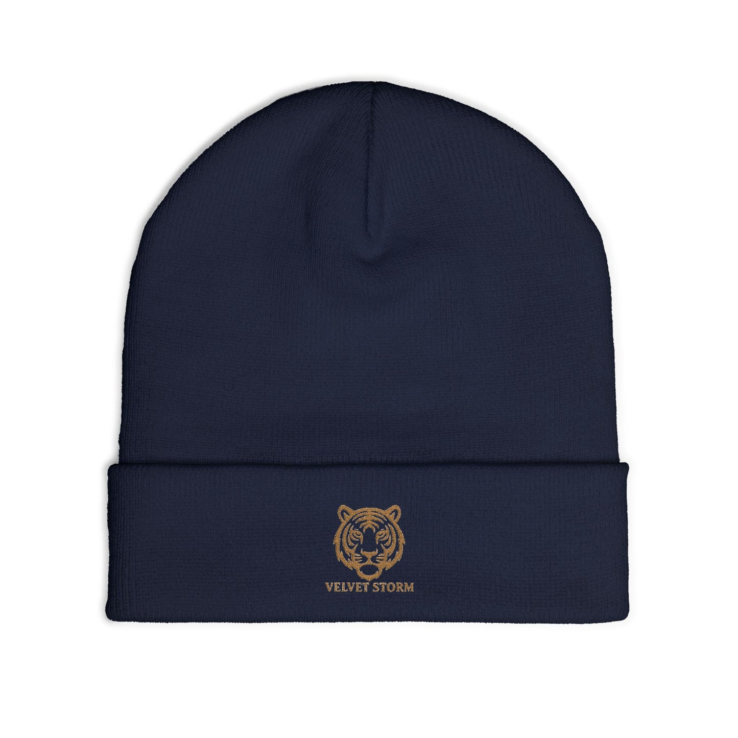 Embroidered Tiger Knit Beanie - Cozy Winter Hat, Gift for Animal Lovers, Stylish Beanie for Every Occasion, Winter Fashion