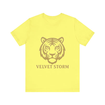 Stylish Tiger Print Tee, Unisex Jersey T-Shirt, Relaxed Fit Top, Gift for Wildlife Lovers, Casual Wear