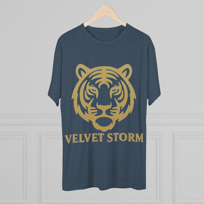 Stylish Tiger Graphic Tee, Unisex Tri-Blend Crew T-Shirt, Animal Lover Gift, Casual Wear, Trendy Apparel, Velvet Storm