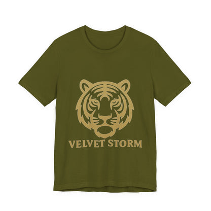 Stylish Tiger Print Tee, Unisex Jersey T-Shirt, Relaxed Fit Top, Gift for Wildlife Lovers, Casual Wear