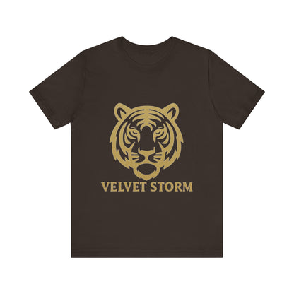 Stylish Tiger Print Tee, Unisex Jersey T-Shirt, Relaxed Fit Top, Gift for Wildlife Lovers, Casual Wear