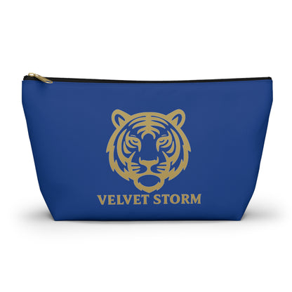 Velvet Storm Tiger Accessory Pouch - Stylish Makeup Bag, Travel Organizer, Gift for Her, Wild Animal Design, Cute Storage Solution