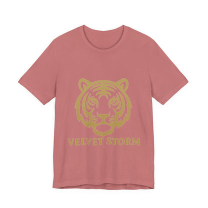 Stylish Tiger Print Tee, Unisex Jersey T-Shirt, Relaxed Fit Top, Gift for Wildlife Lovers, Casual Wear