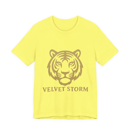 Stylish Tiger Print Tee, Unisex Jersey T-Shirt, Relaxed Fit Top, Gift for Wildlife Lovers, Casual Wear