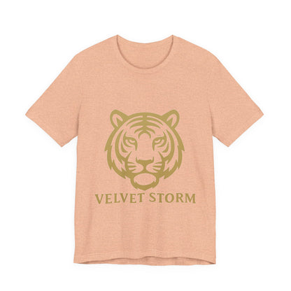 Stylish Tiger Print Tee, Unisex Jersey T-Shirt, Relaxed Fit Top, Gift for Wildlife Lovers, Casual Wear