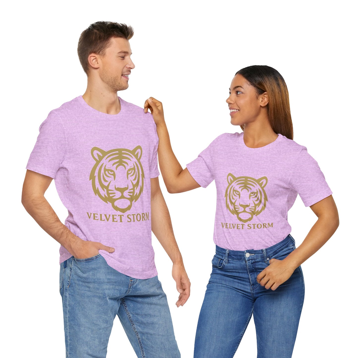 Stylish Tiger Print Tee, Unisex Jersey T-Shirt, Relaxed Fit Top, Gift for Wildlife Lovers, Casual Wear