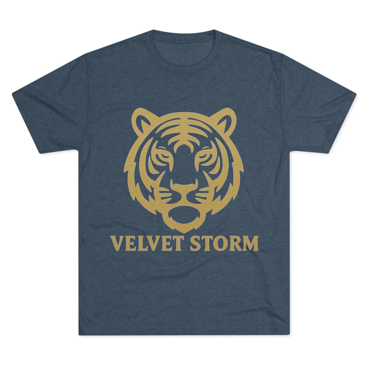 Stylish Tiger Graphic Tee, Unisex Tri-Blend Crew T-Shirt, Animal Lover Gift, Casual Wear, Trendy Apparel, Velvet Storm