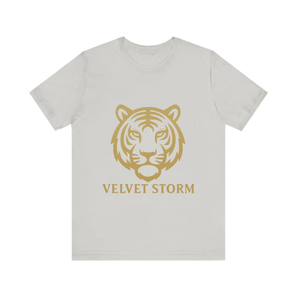Stylish Tiger Print Tee, Unisex Jersey T-Shirt, Relaxed Fit Top, Gift for Wildlife Lovers, Casual Wear