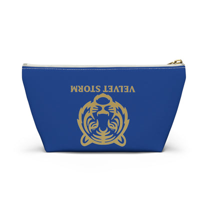 Velvet Storm Tiger Accessory Pouch - Stylish Makeup Bag, Travel Organizer, Gift for Her, Wild Animal Design, Cute Storage Solution