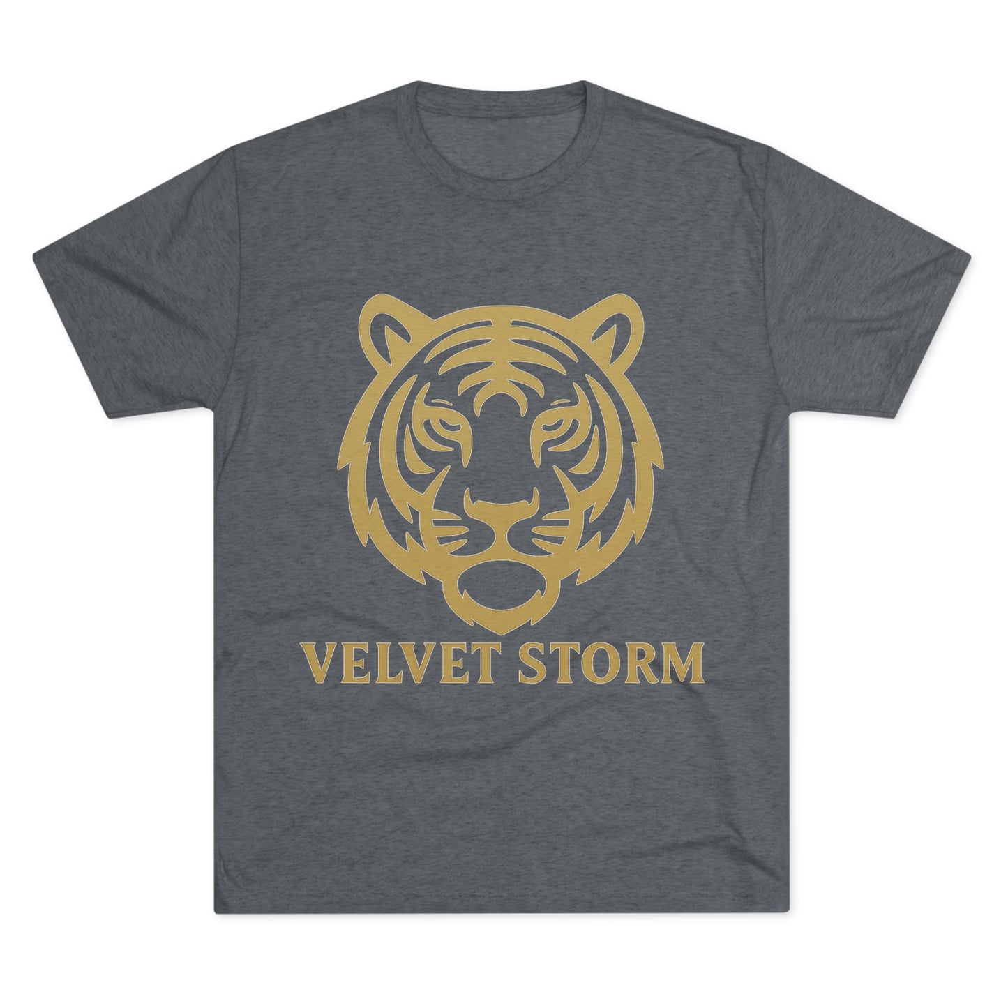 Stylish Tiger Graphic Tee, Unisex Tri-Blend Crew T-Shirt, Animal Lover Gift, Casual Wear, Trendy Apparel, Velvet Storm
