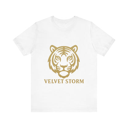 Stylish Tiger Print Tee, Unisex Jersey T-Shirt, Relaxed Fit Top, Gift for Wildlife Lovers, Casual Wear