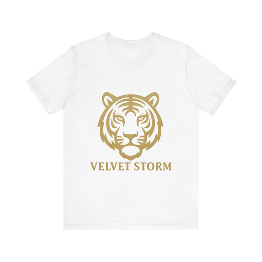 Stylish Tiger Print Tee, Unisex Jersey T-Shirt, Relaxed Fit Top, Gift for Wildlife Lovers, Casual Wear